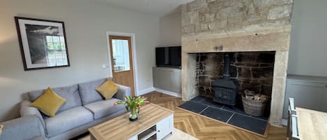 Smart TV, fireplace