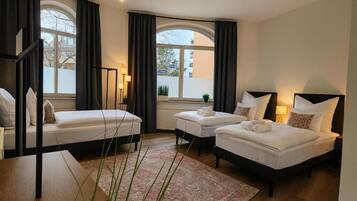 Blackout drapes, soundproofing, iron/ironing board, free WiFi