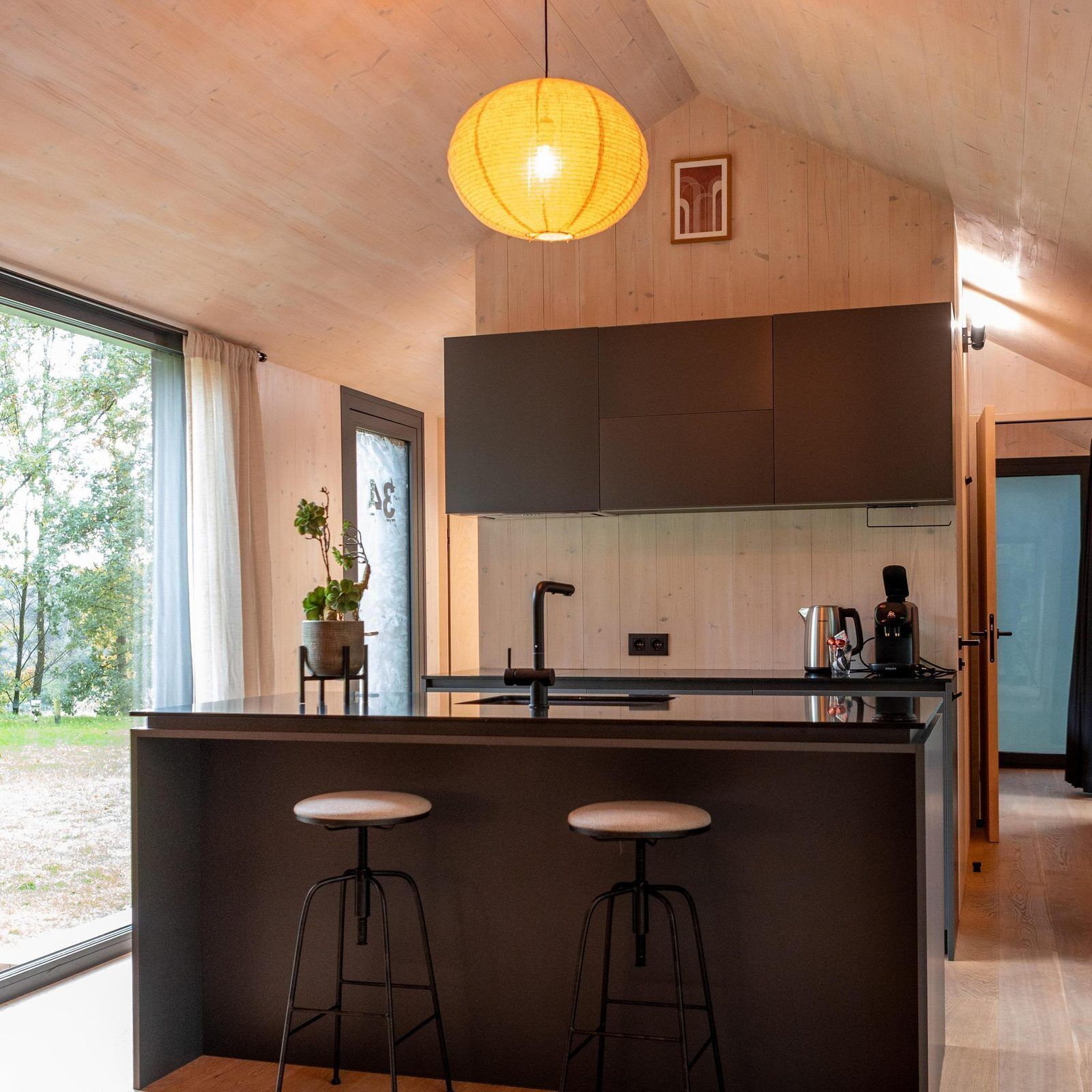 Fridge, oven, dishwasher, coffee/tea maker