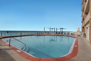 Pool - New to the Rental Program Gulf-Front Getaway at Sunrise Beach 1707 (Panama City Beach)