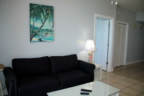 Living area - New to the Rental Program Gulf-Front Getaway at Sunrise Beach 1707 (Panama City Beach)