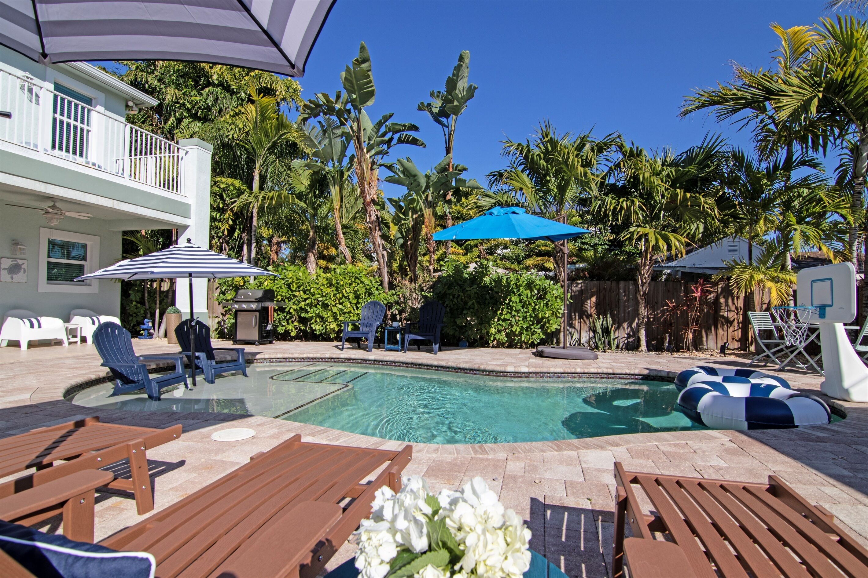 A heated pool
