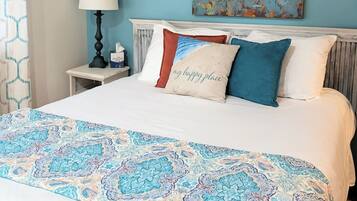 Iron/ironing board, travel crib, free WiFi, bed sheets