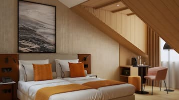 Double or Twin Room (Mansard) | In-room safe, desk, soundproofing, free WiFi
