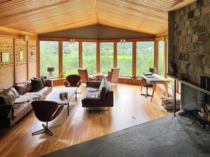 Fernseher, Kamin