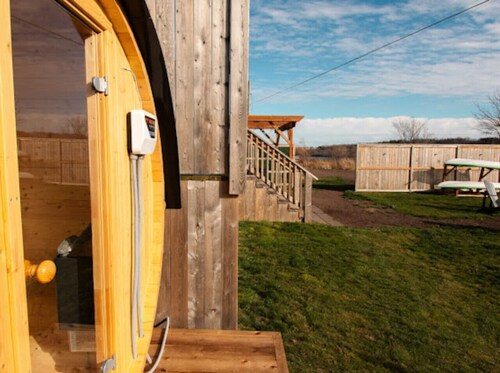 Waterfront Seacan Retreat w/ Hot Tub & Sauna