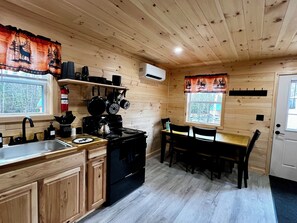 Private kitchen - Cabin 5
Cozy 3-bedroom cabin located on the atv&snowmobile trail. (Sangerville)