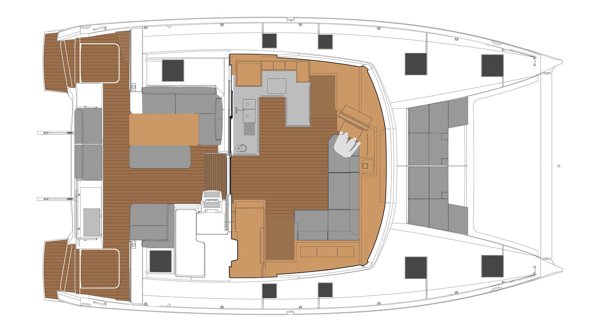 Chambre Deluxe, salle de bains privée, vue port | Plan d’étage
