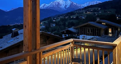 Summit Chalet Combloux with stunning views of Mont Blanc.