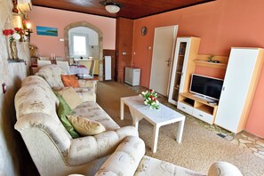 Apartment, 2 Bedrooms, Terrace, Garden View | Living room - Wonderful Terrace Retreat (Umag)