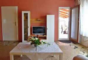 Apartment, 2 Bedrooms, Terrace, Garden View | Living room - Wonderful Terrace Retreat (Umag)