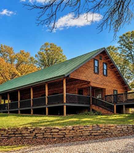 Carefree Cabin. 4 bedroom home surrounded by the natural beauty of the Ozarks.