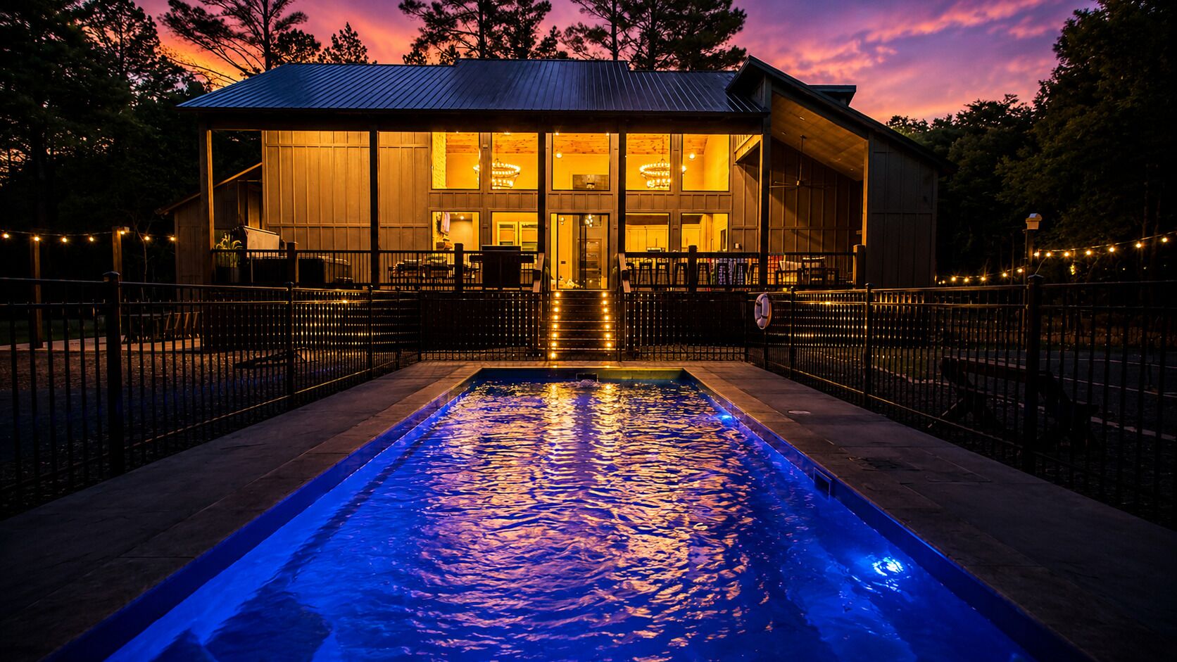 A heated pool