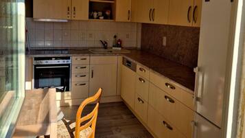 Fridge, oven, stovetop, dishwasher