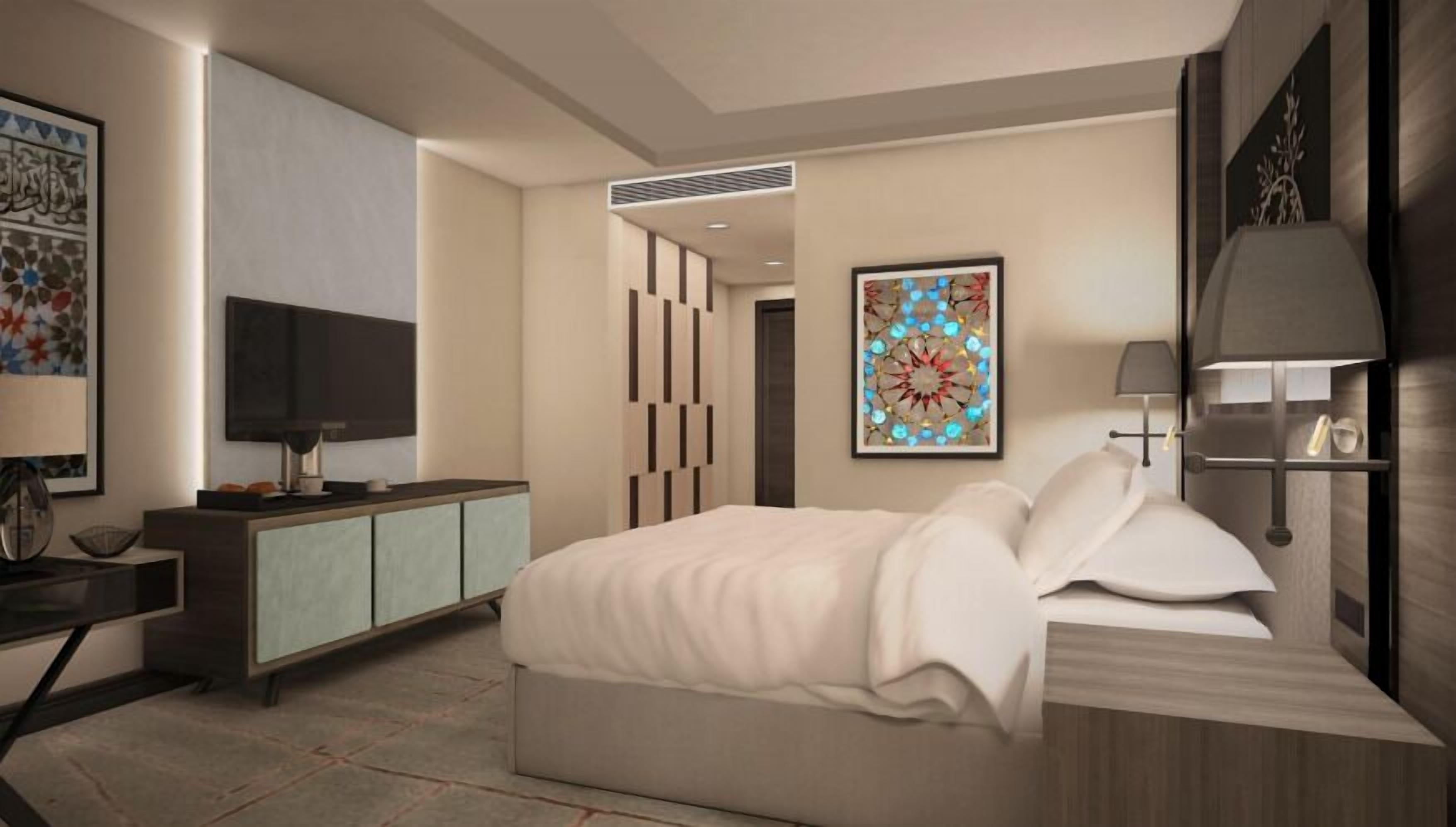 Minibar, in-room safe, desk, laptop workspace