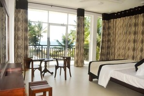 Kamar Double Deluks, balkon, pemandangan samudra | Ruang kerja ramah laptop