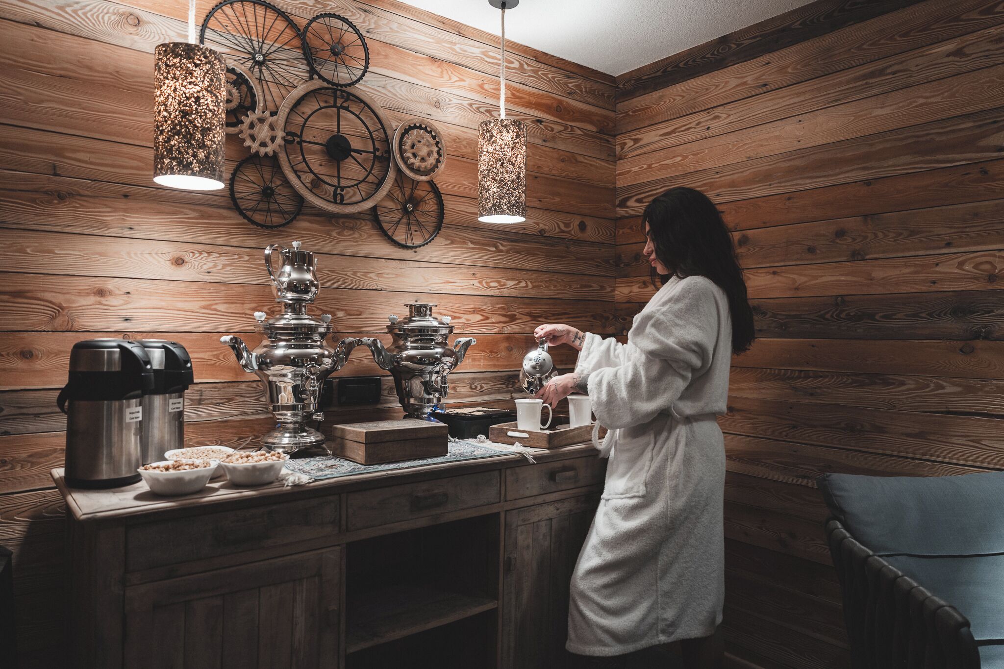 Sauna, hot tub, massages