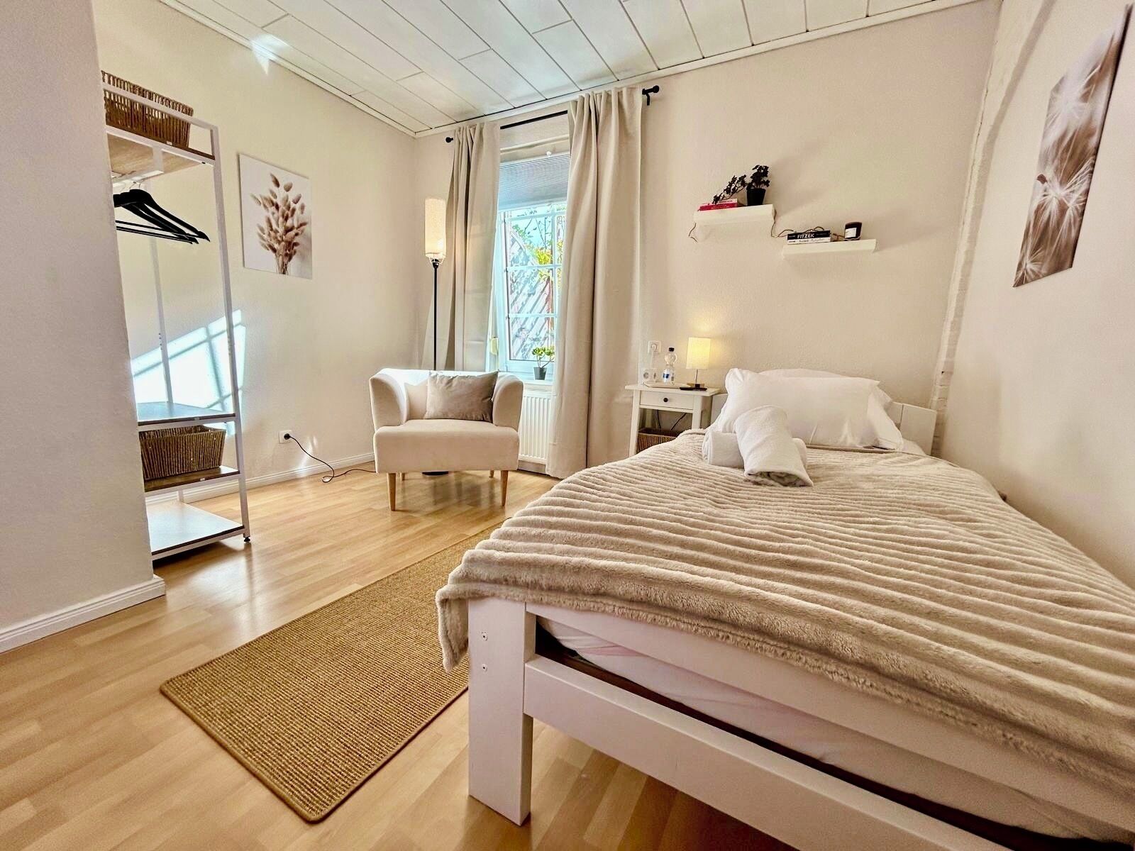 Ferienhaus, Gartenblick | Bügeleisen/Bügelbrett, kostenloses WLAN