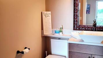Hair dryer, towels