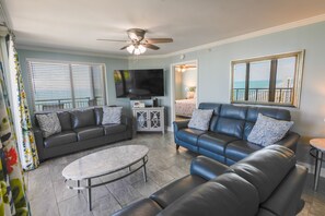 Condo, 2 Bedrooms | Living area - Brighton 2001 Oceanview Elegance 2 Bedroom Condo (Myrtle Beach)