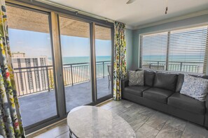 Condo, 2 Bedrooms | Living area - Brighton 2001 Oceanview Elegance 2 Bedroom Condo (Myrtle Beach)