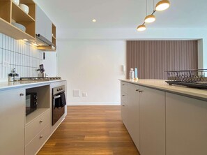 Fridge, microwave, oven, stovetop - w* | Upscale 2BR w/ Balcony & View in Miraflores (Miraflores)