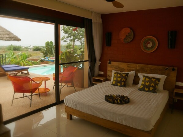 Deluxe Double Room, Pool View, Corner | View from room