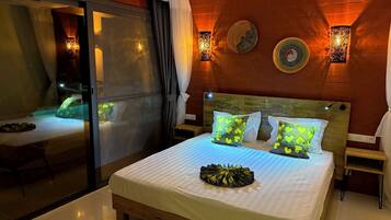 Deluxe Double Room, Pool View, Corner | In-room safe, individually decorated, individually furnished, desk