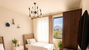 2 室のベッドルーム、WiFi、ベッドシーツ