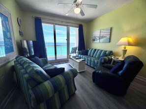 TV, offices - 2 BR Oceanfront Condo with Shared Pool & Hot Tub (Panama City Beach)