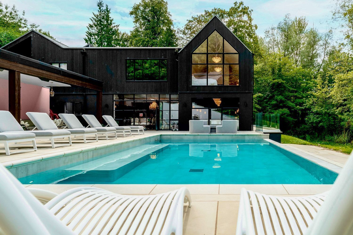 A heated pool