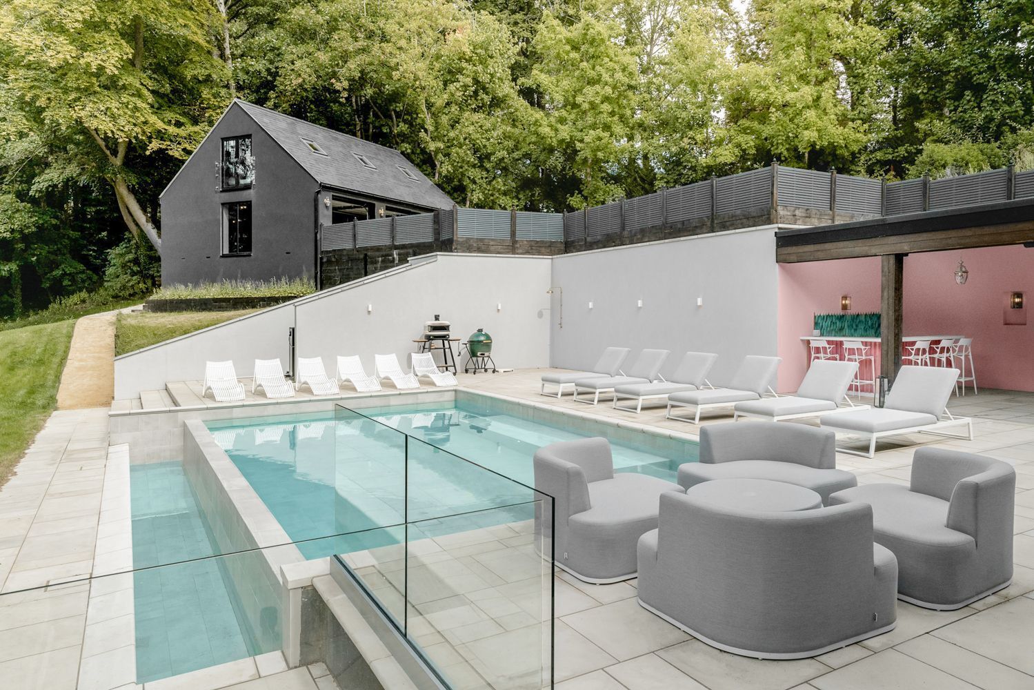 A heated pool