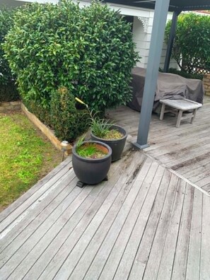 Terrace/patio - Hosts on the Coast Crown Reef Cottage (Pauanui)