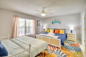 3 habitaciones, cuna de viaje, wifi y ropa de cama 
