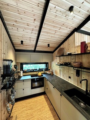 Microwave, oven, dishwasher, coffee/tea maker - Modern summer house with 70s soul at Gniben (Sjællands Odde)