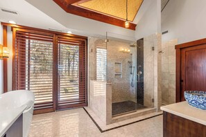 Shower, hair dryer, towels, shampoo - Panoramic Bali-Style Retreat on Wequaquet Lake! (Barnstable)