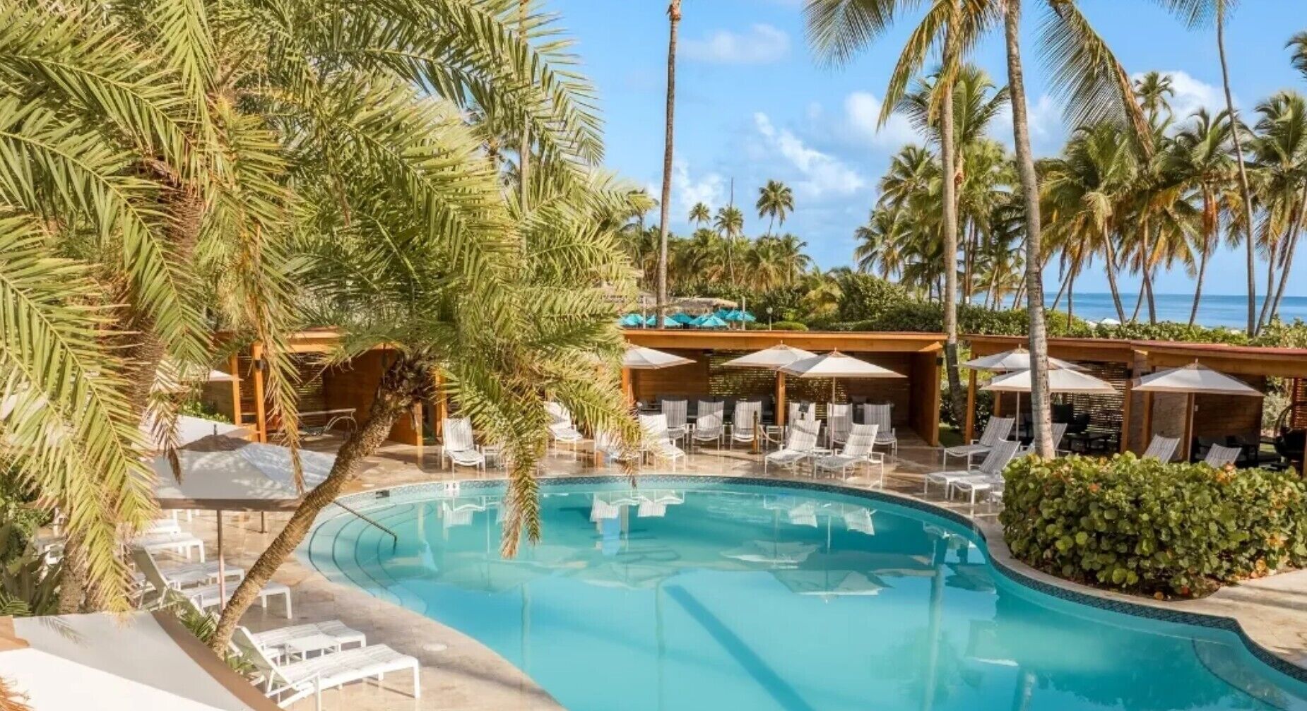 5 outdoor pools, open 9:00 AM to 6:00 PM, pool cabanas (surcharge)