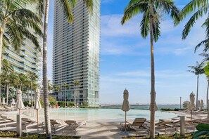 Pool - Edgewater condo w/ all amenities w/sweeping water views.  1 month rental min. (Miami)