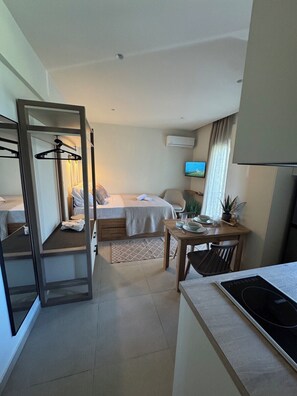 Iron/ironing board, WiFi, bed sheets - Modern Studio with Stunning Park & Sea View in Corfu Town (Kerkira)