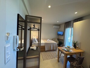 Iron/ironing board, WiFi, bed sheets - Modern Studio with Stunning Park & Sea View in Corfu Town (Kerkira)