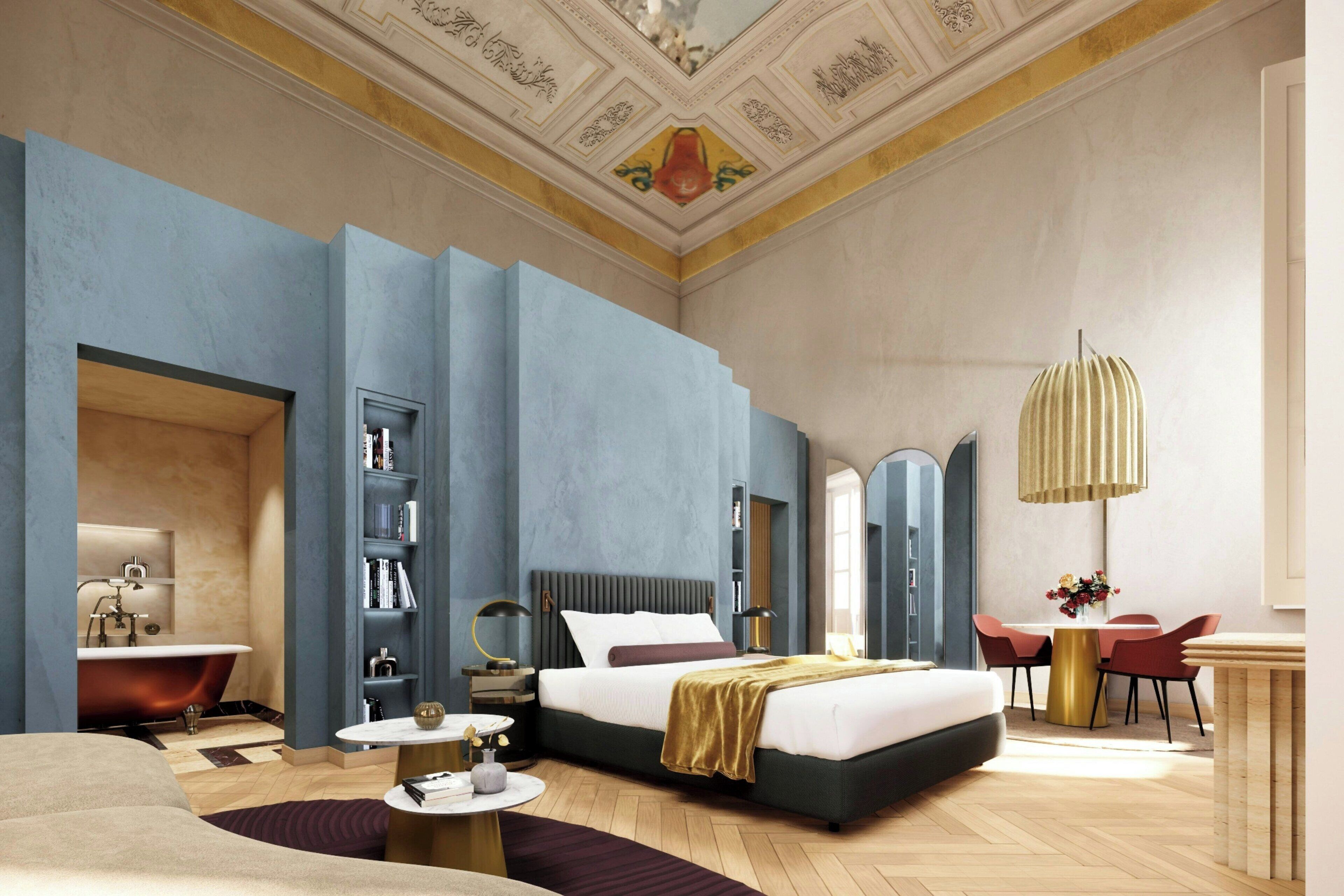Junior-Suite, 1 King-Bett und Schlafsofa, Stadtblick | Hochwertige Bettwaren, Daunenbettdecken