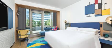 Room, 1 King Bed, Terrace, Partial Sea View | In-room safe, desk, laptop workspace, free WiFi