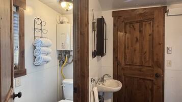 Hair dryer, towels