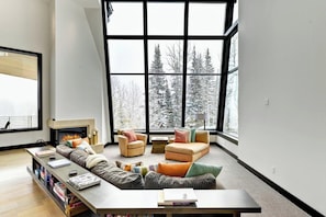 TV, fireplace - KBM Resorts| Walk to Slopes, Sports Court, Private Home Theater, Sleeps 17, Outdoor Hot Tub PCO-184M (Park City)