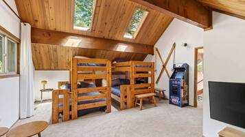 TV, fireplace, offices
