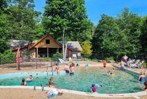 Pool - Escape to Summit View Lodge in Mountaintop, a spacious pet-friendly retreat for 14! (McHenry)