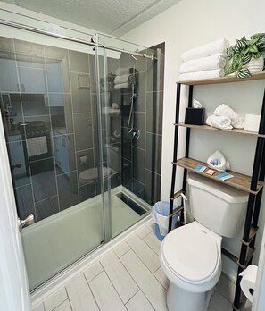 Shower, hair dryer, towels, toilet paper - Studio in Kissimmee, FL (Kissimmee)