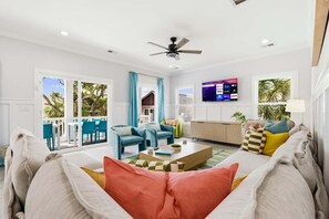 Smart TV, video games, ping pong, books - Black Sand Villa - New 5BR w/ Heated Pool + Spa (Walk to Beach) (North Myrtle Beach)