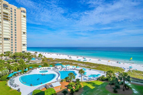 On the beach - Edgewater Beach #710 — Gulf View 2-Bedroom Condo Private Beach Access (Miramar Beach)