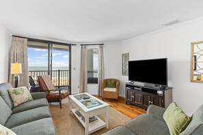Living area - New Listing! Summer House 505 - Penthouse View! (Isle of Palms)